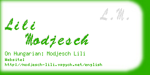 lili modjesch business card